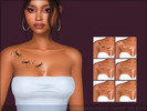 Sims 4 — Dragonfly Flight Tattoo by ANGISSI — PREVIEWS MADE USING HQ MOD HQ compatible