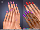 Sims 4 — Matte Nails With Glossy French Tips 3 Nails Shapes by feyona — Matte Nails With Glossy French Tips come with 3