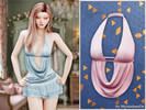 Sims 4 — Plunge halter swim top by MysteriousOo — This elegant swim top features a dramatic plunging halter neckline with