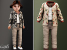Sims 4 — Toddler - Floral bomber jacket set with relaxed straight pants by Garfiel — A stylish toddler outfit featuring a