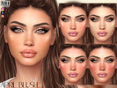 Sims 4 — April Blush by MagicHand — Shimmer Blush in 12 colors - HQ Compatible.
