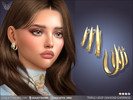 Sims 4 — Triple Hoop Diamond Earrings by feyona — Triple Hoop Diamond Earrings come with 4 swatches.