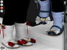 Sims 4 — Shoes KP1H- Infant by KaTPurpura — Shiny flats with a huge bow and a crystal heart on the toe.