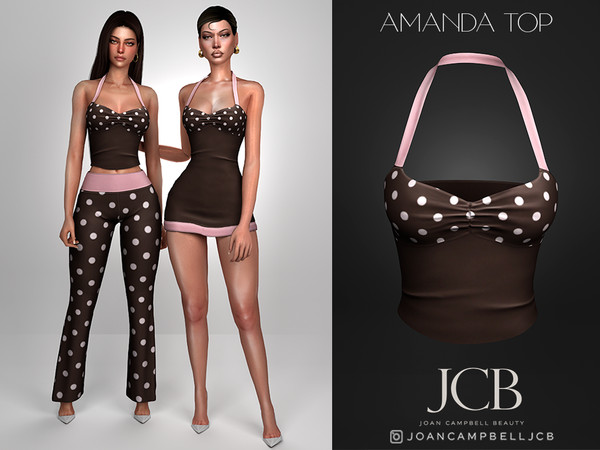 Sims 4 — JCB AMANDA TOP by Joan_Campbell_Beauty_ — INCLUDES: