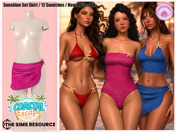 Sims 4 — Harmonia_TSR_Sunshine_Set_Skirt by Harmonia — Bikini Top - 12 Swatches