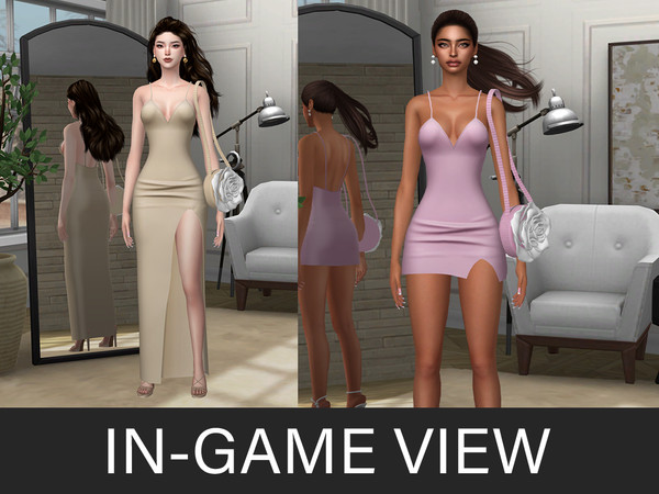 Sims 4 — By Beto - Caraballeda (Dress) by Beto_ae0 — Summer dresses with a handbag. Enjoy! The handbag is located in the