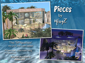 Sims 2 — Pieces: SIMquarium II by MissyZ — A little larger than the original model, The SIMquarium Pieces model offers