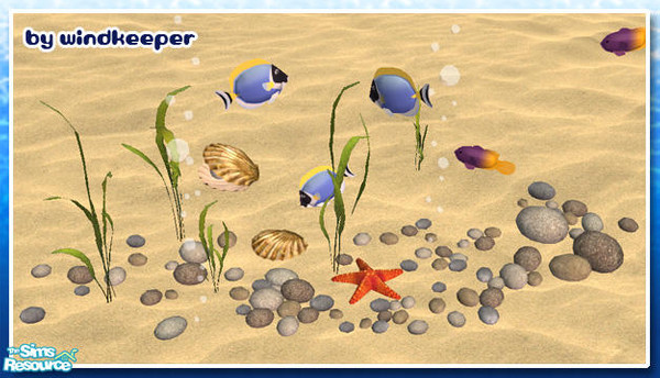 Sims 2 — CBA stones 1 - river by Windkeeper — Recolor of "CBA stones 1" mesh from this set. Will work for all