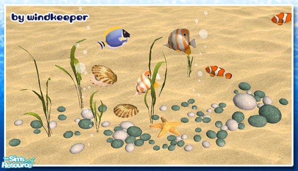 Sims 2 — CBA stones 1 - green by Windkeeper — Recolor of "CBA stones 1" mesh from this set. Will work for all