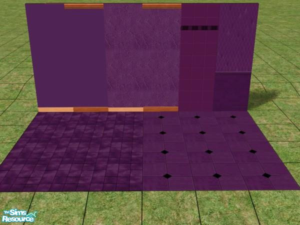 Sims 2 — Purple by dddrake — Walls and tile floors to match the new FFS carpets
