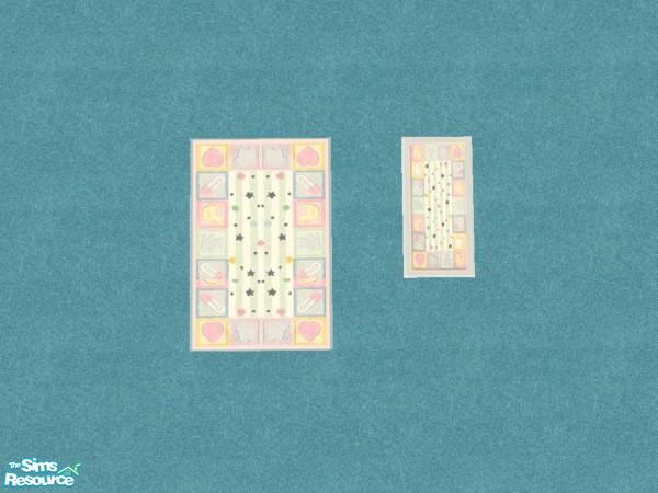Sims 2 — Baby Blocks Rug Set by cat3cm — by cat3cm