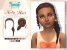 Sims 4 — Nola Hair - Child version by Lewbertsn00tles — An over the shoulder braid hairstyle, with curly face framing