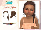 Sims 4 — Nola Hair - Toddler version by Lewbertsn00tles — An over the shoulder braid hairstyle, with curly face framing