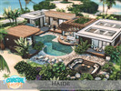Sims 4 — Haide - No CC by Rirann — Haide is an ocean oasis villa with the pool and outdoor lounge areas