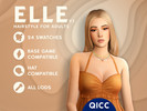 Sims 4 — Elle Hair v3 by qicc — A long, sleek, and straight hairstyle featuring a classic, clean middle part. - Maxis