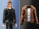 Sims 4 — Adult - Shearling collar jacket with rugged layered styling by Garfiel — A stylish adult jacket featuring a worn