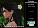 Sims 4 — Flower Hair Clip by Venerian - For Shimydim Pacific Hair - by Venerian — 27 swatches Teen to elder Found in the
