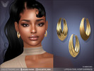 Sims 4 — Latisha Oval Hoop Earrings by feyona — Latisha Oval Hoop Earrings come with 10 swatches, 3 variations of