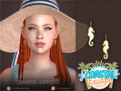 Sims 4 — Seahorse Earrings by PlayersWonderland — Cute seahorse shaped earrings. - 4 Swatches