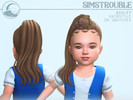 Sims 4 — Ashley Hairstyle - Toddler Conversion by simstrouble — A high, sleek ponytail with an intricate, tied top