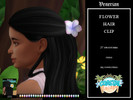 Sims 4 — Flower Hair Clip by Venerian - Child Version - For Shimydim Pacific Hair - by Venerian — 27 swatches Found in