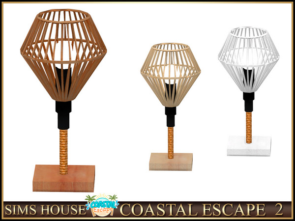 Sims 4 — Sims House TABLE LAMP | COASTAL ESCAPE 2 by Sims_House — COASTAL ESCAPE 2