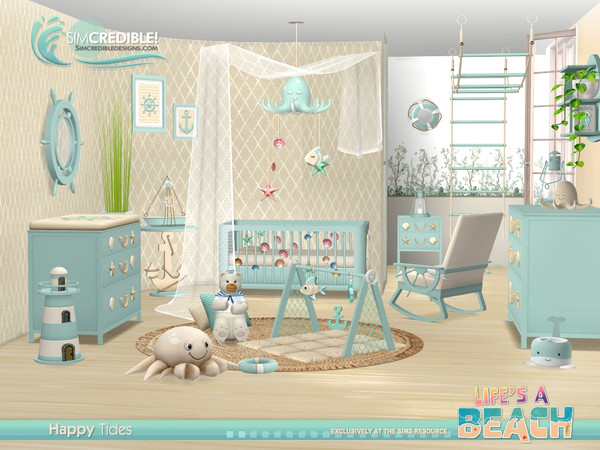 Sims 4 — Life's a Beach - Happy Tides Wall Whale Bookcase by SIMcredible! — Ahoy babies! More sweetness in your tides