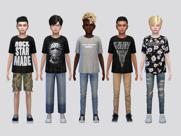 Sims 4 — Large Graphic Tees Boys by McLayneSims — TSR EXCLUSIVE