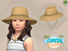 Sims 4 — Coastal Escape - Children Straw Summer Hat With Chin Strap by kapakijo — Unisex straw summer hat with chin strap