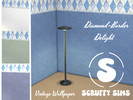 Sims 4 — Diamond-Border Delight Wallpaper by Scruffy_Sims — Diamond-Border Delight Wallpaper: Whether freshening up a
