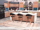 Sims 4 — Bianca Kitchen by BlusterSims — Bianca Kitchen is a stylish modern kitchen featuring warm wood cabinetry,