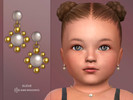 Sims 4 — Lucia Earrings Infant by Suzue — New Mesh (Suzue)