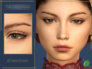 Sims 4 — Nina 3D Lashes by Pitted0live — Sparse thin natural eyelashes Top lash only swatches included