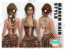 Sims 4 — Coastal Escape Maren Braid hairstyle by Leah_Lillith — There is optional recolor (color wheel) which can be