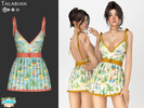 Sims 4 — Gloria Open Back Tie Strap Dress by talarian — Mini dress featuring a deep V neckline, open back, adjustable tie