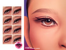 Sims 4 — MM Asteria Glitter Liner by cosimetic — Asteria Liner N458, adds a soft glitter finish that enhances your Sims'