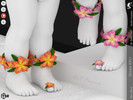 Sims 4 — Shoes KP1J- Infant by KaTPurpura — Tropical flowers for the ankle and toes
