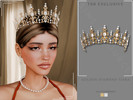 Sims 4 — Golden Diamond Tiara by Glitterberryfly — A gold diamond statement tiara