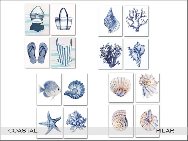 Sims 4 — Pilar Coastel 4Paintings by Pilar — A little corner with a coastal vibe