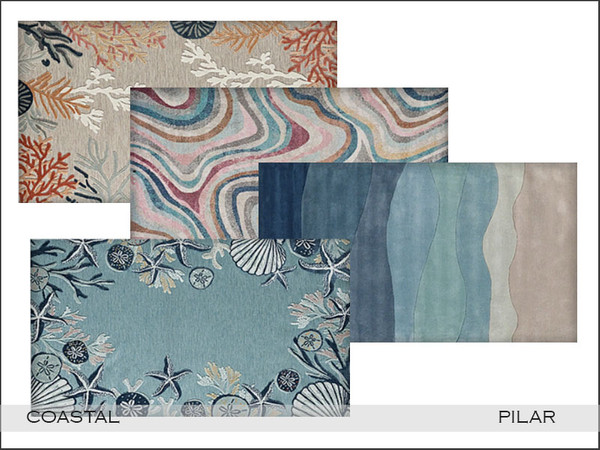 Sims 4 — Pilar Coastal Rug by Pilar — A little corner with a coastal vibe