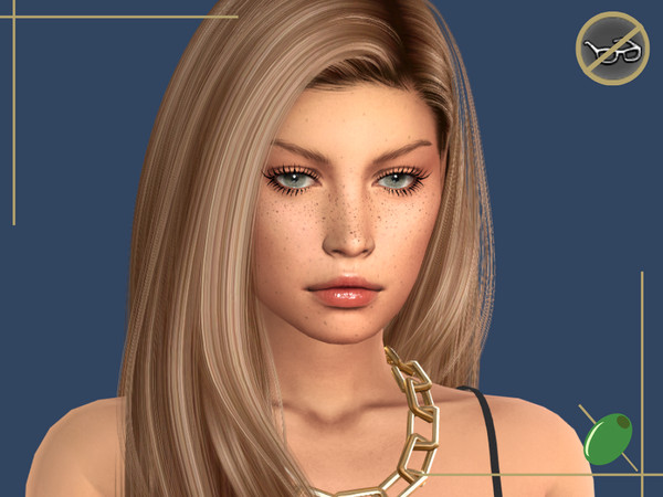 Sims 4 — Charlotte 3D Lashes Glasses Contradict by Pitted0live — Mid length 3d eyelashes with a mascara coated look Top