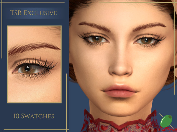 Sims 4 — Nina 3D Lashes by Pitted0live — Sparse thin natural eyelashes Top lash only swatches included