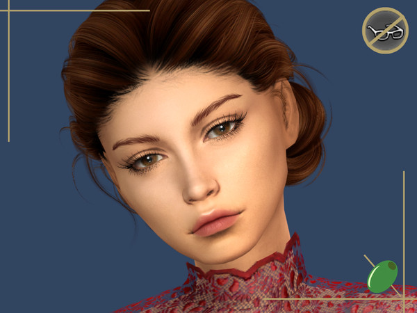 Sims 4 — Nina 3D Lashes Glasses Contradict by Pitted0live — Sparse thin natural eyelashes Top lash only swatches included