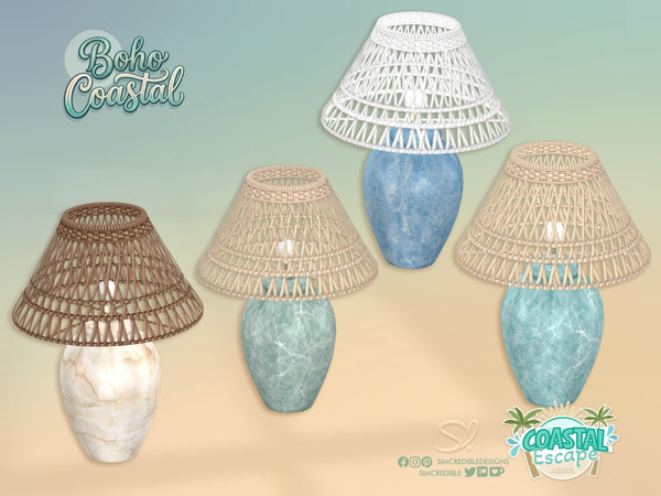 Sims 4 — Boho Coastal Table Lamp by SIMcredible! — Oh the summer! That's the time of the year to be lazy, lie down in bed