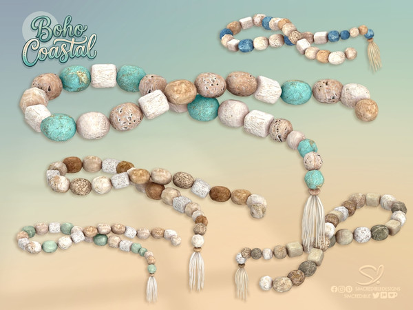 Sims 4 — Boho Coastal Bead Garland by SIMcredible! — Oh the summer! That's the time of the year to be lazy, lie down in