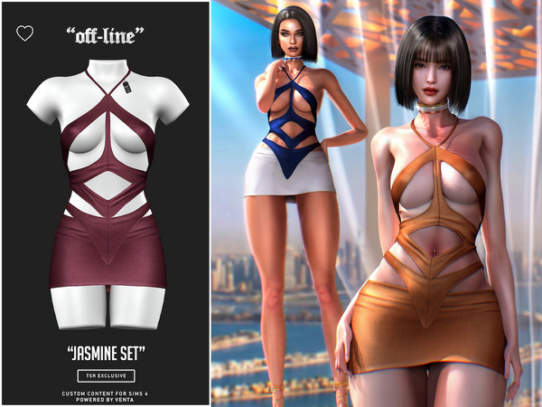 Sims 4 — Off-Line - Jasmine Set by VentaStudio — Jasmine Top