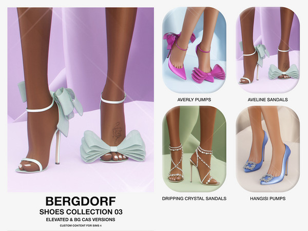 Sims 4 — Bergdorf - Aveline Sandals by VentaStudio — 20 Swatches
