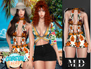 Sims 4 — COASTAL ZURI SET - THREE PIECES by Mydarling20 — Outfit Information Age Groups: Teens, Young Adults, Adults,