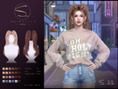 Sims 4 — S-CLUB Double Ponytail HAIR by S-Club — Double Ponytail hope you like, thank you
