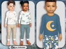 Sims 4 — Toddler Sweet Dreams Pajamas by Pelineldis — Kids fashion clothing: five pajamas for toddler boys and girls with